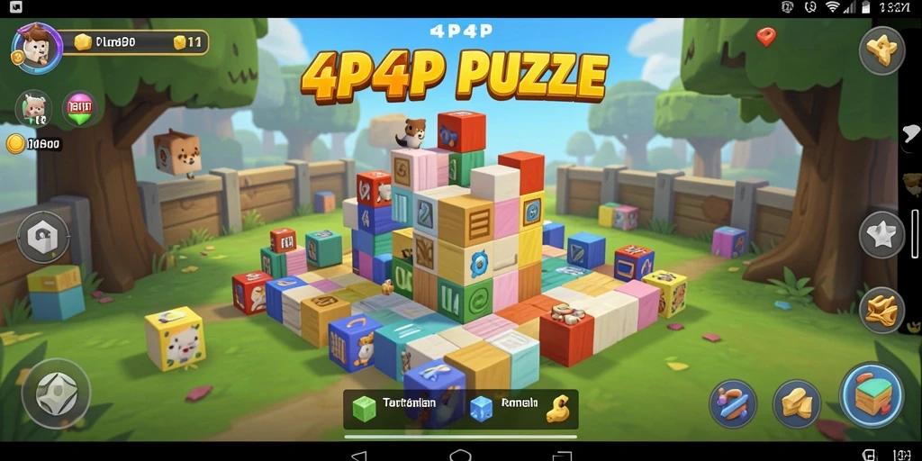 Tampilan gameplay menarik dari 4P4P dengan tantangan puzzle.