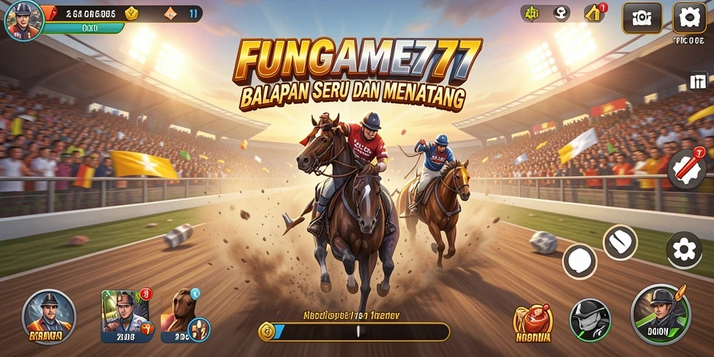 Gameplay balapan intens di FUNGAME777 dengan grafis menawan.