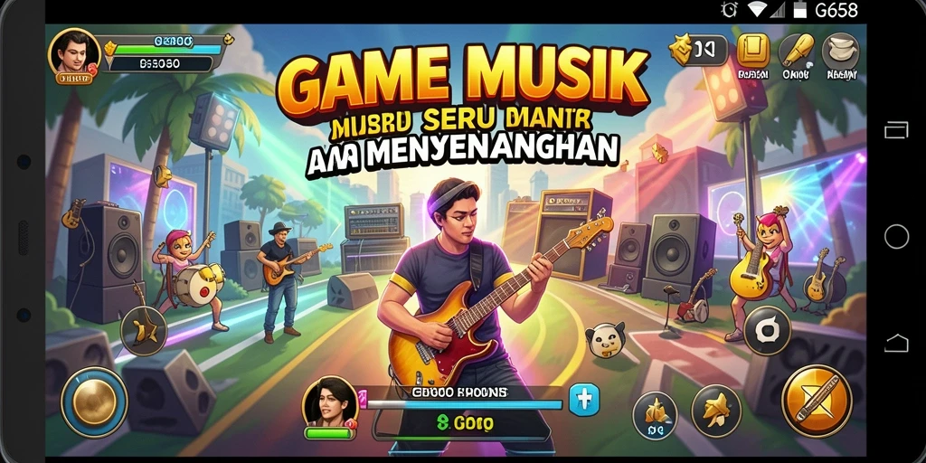 Screenshot G668 menampilkan gameplay musik yang seru dan interaktif.