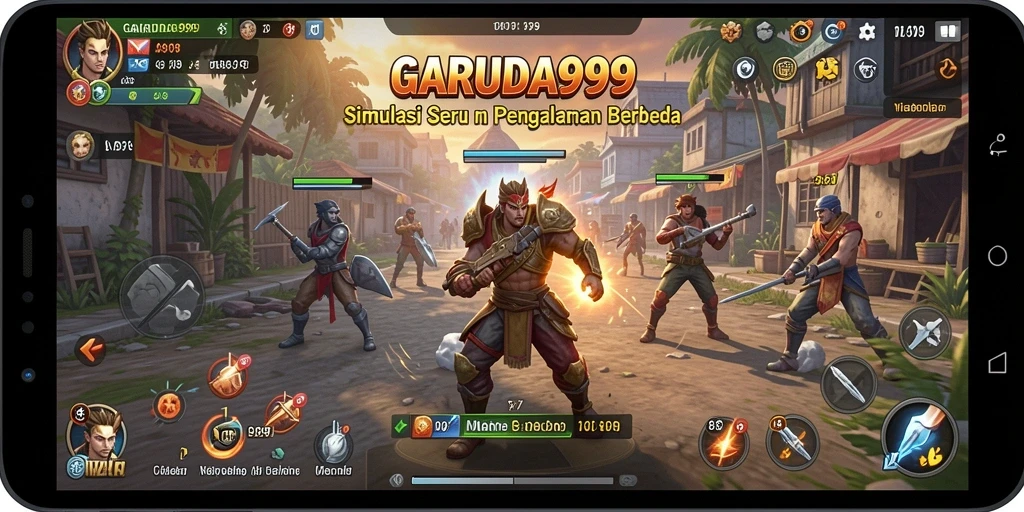 Screenshot utama GARUDA999 menunjukkan gameplay simulasi yang menarik.
