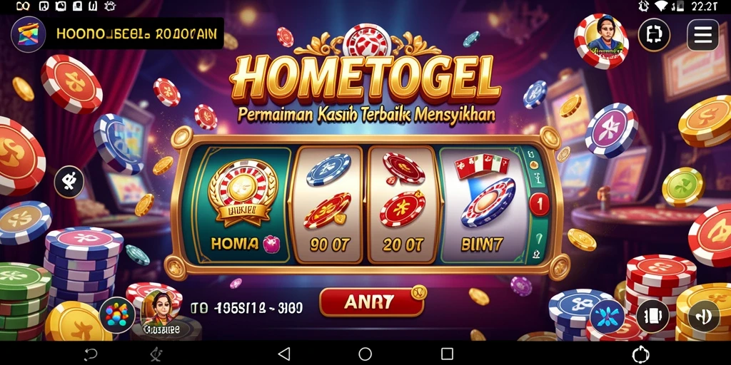Screenshot gameplay HOMETOGEL menampilkan keseruan permainan Kasino.