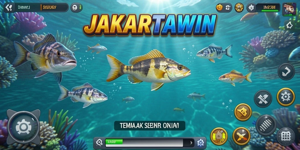 Tangkapan layar menunjukkan serunya gameplay Tembak Ikan di JAKARTAWIN.