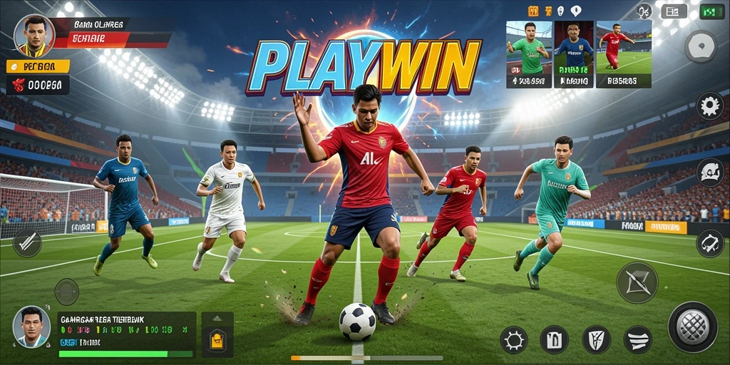 Screenshot dari gameplay PLAYWIN yang menampilkan keseruan olahraga.